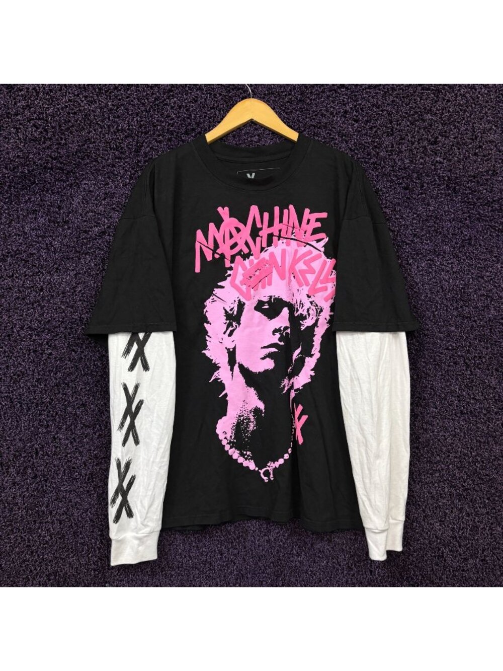MGK Tickets To My Downfall 2Fer Layered Long Sleeve Shirt XL